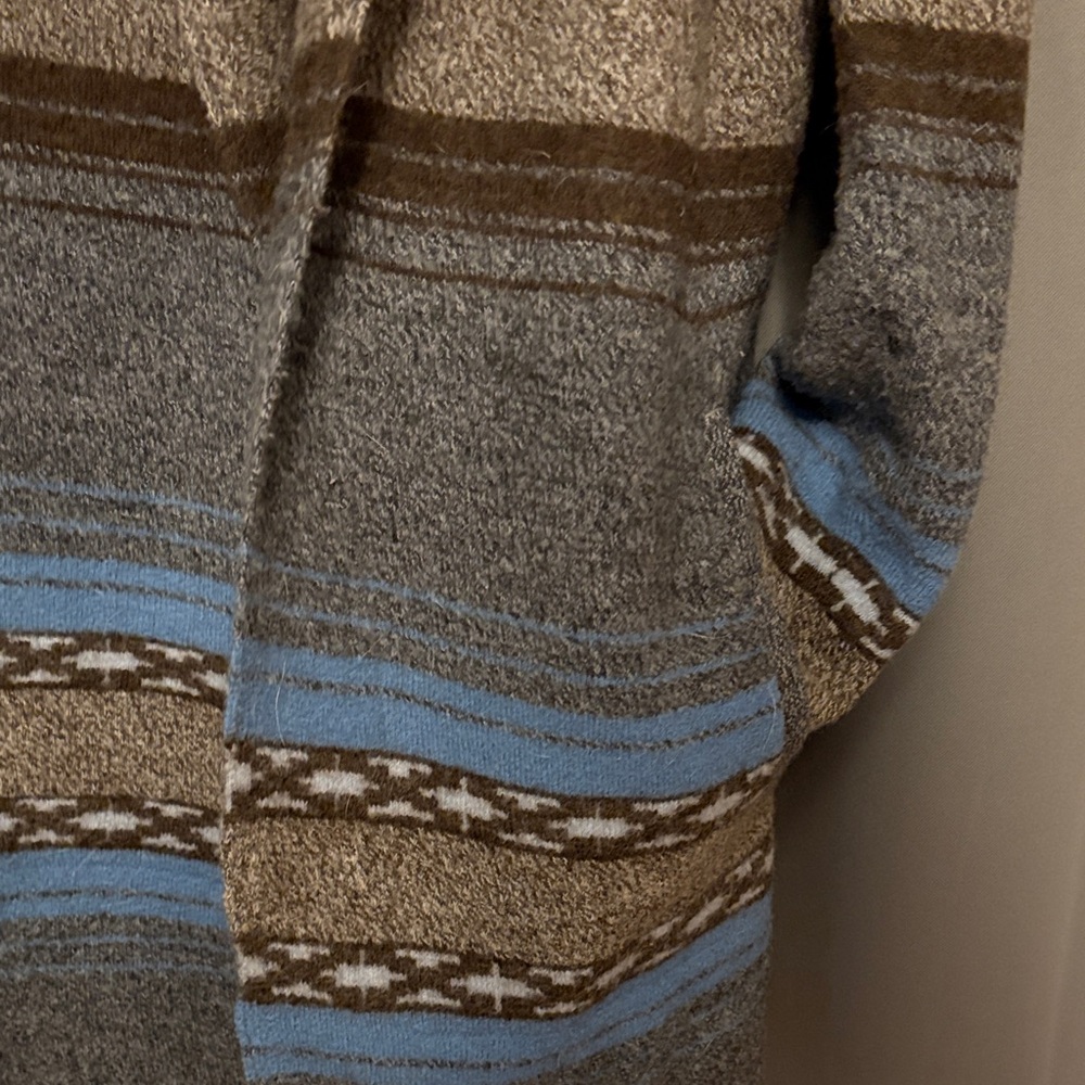 Toad&Co Women's Gray and Blue Striped Cardigan - Picture 3 of 6